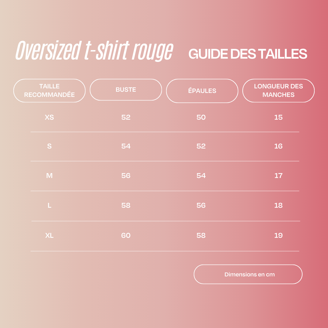 T-shirt oversize rouge – “I am a woman, what’s your superpower?