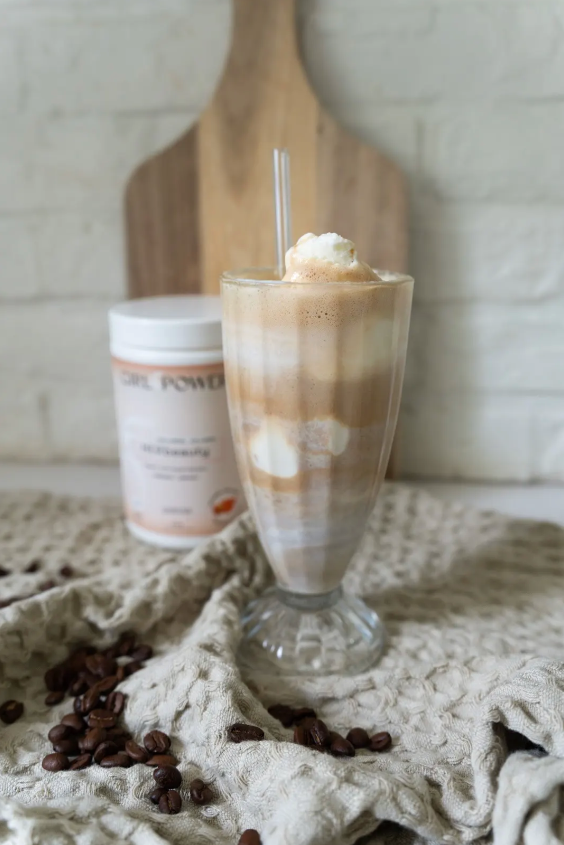 Affogato au collagène caramel praliné