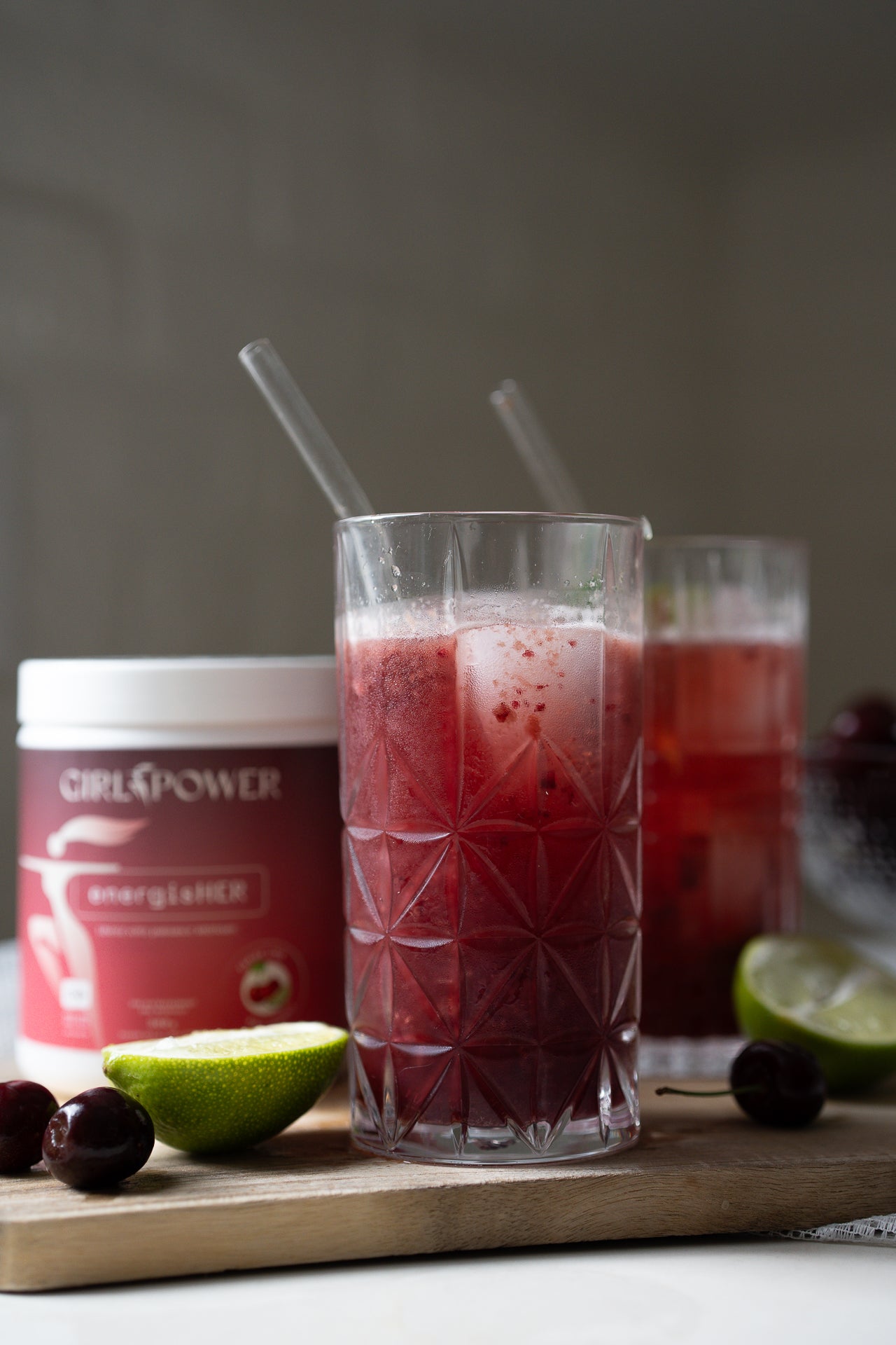 Mocktail cerise/lime énergisant