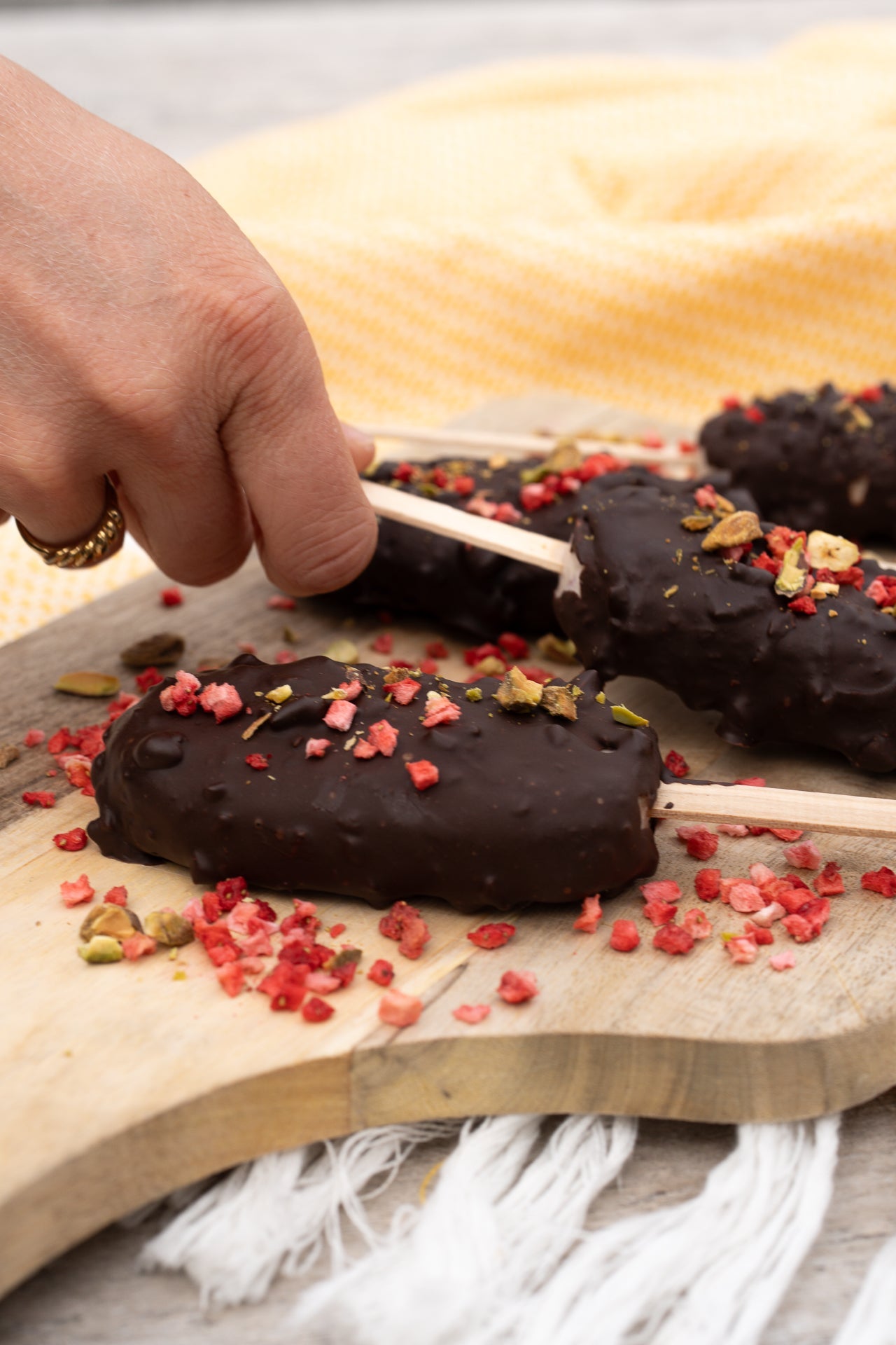 Magnum framboise/pistache crémeux