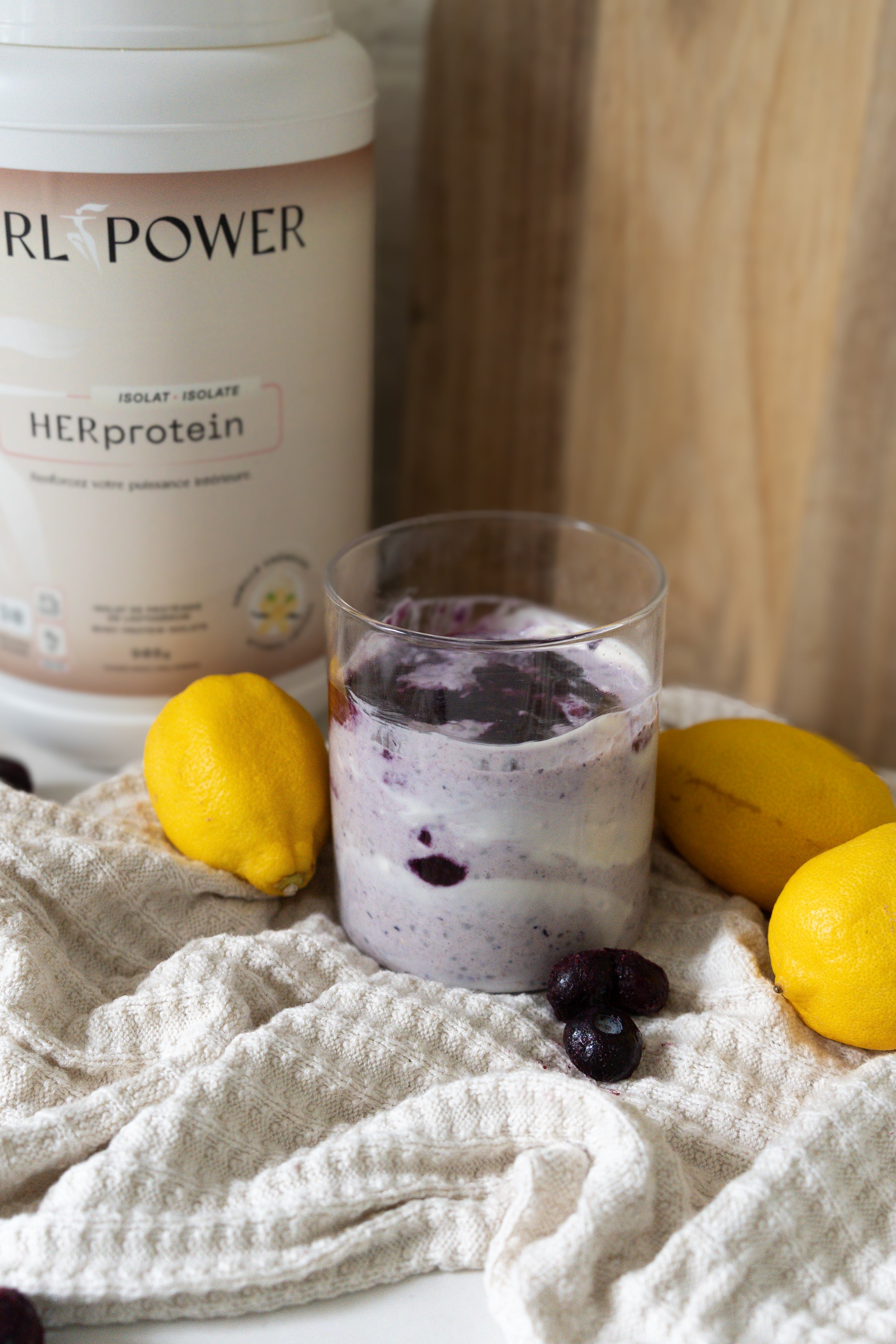 Overnight oats façon cheesecake aux bleuets