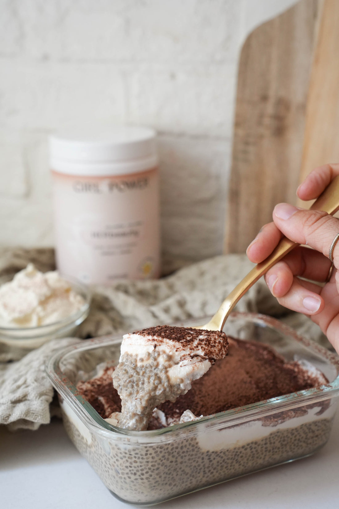 Pudding de chia au tiramisu
