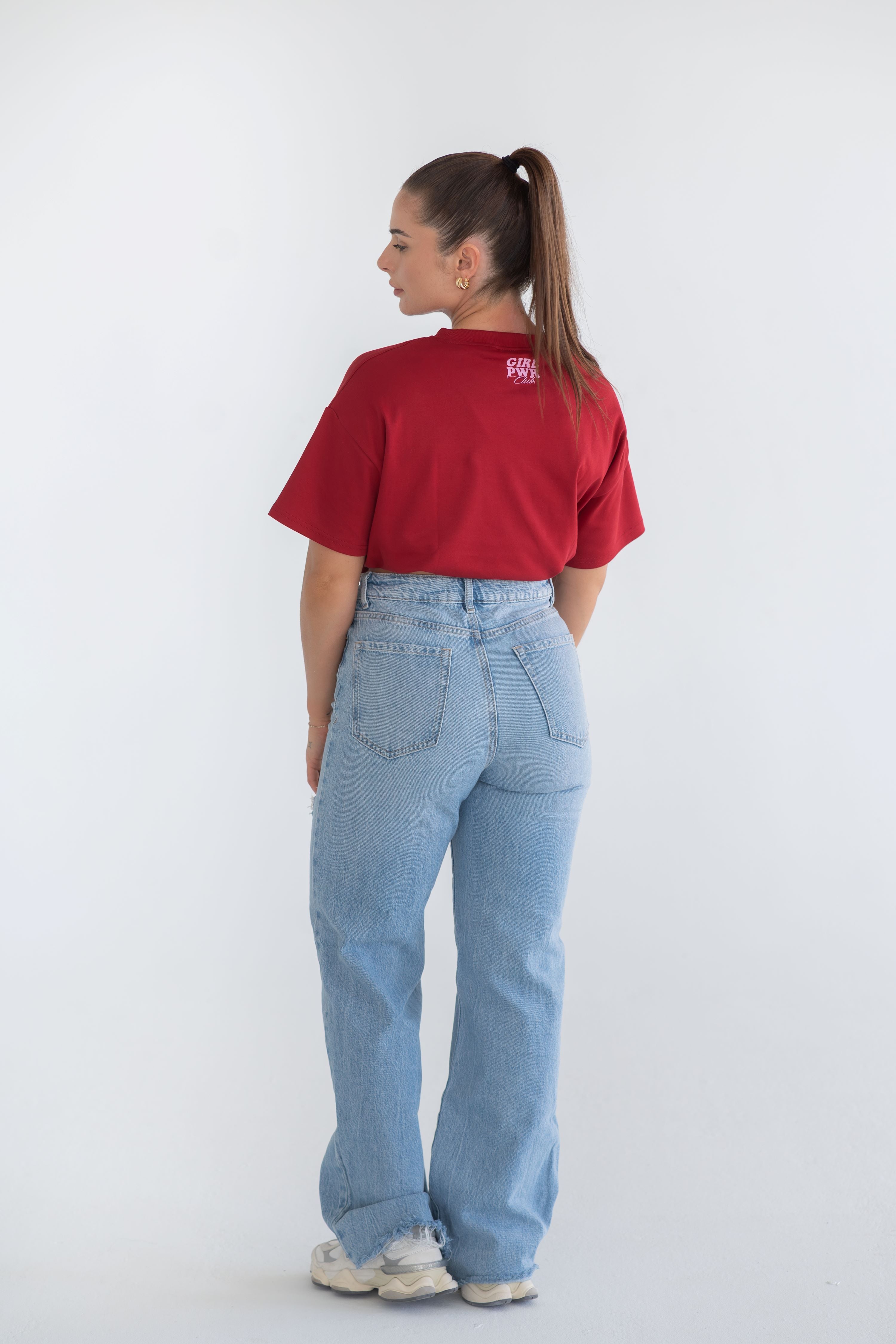 T-shirt oversize rouge – “I am a woman, what’s your superpower?